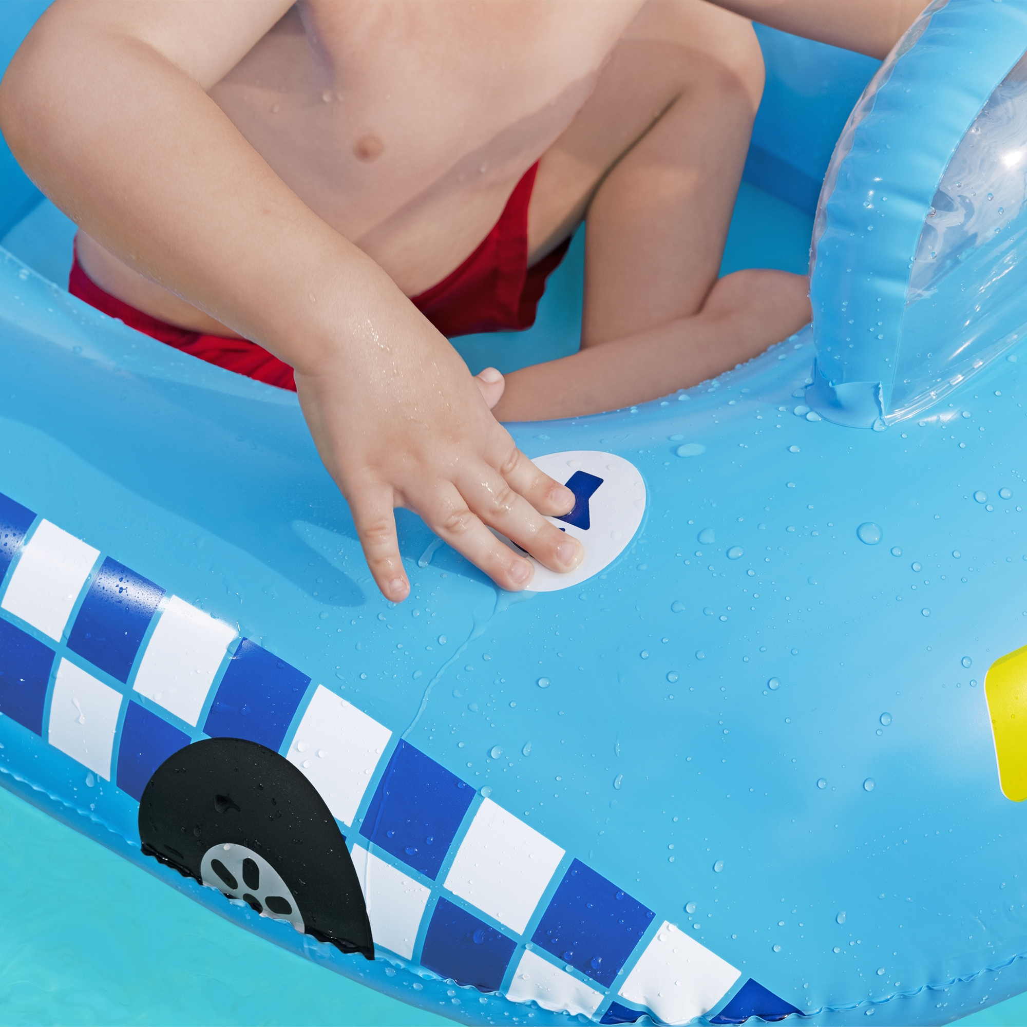Bestway Funspeakers Kinder-Schlauchboot Polizeiboot