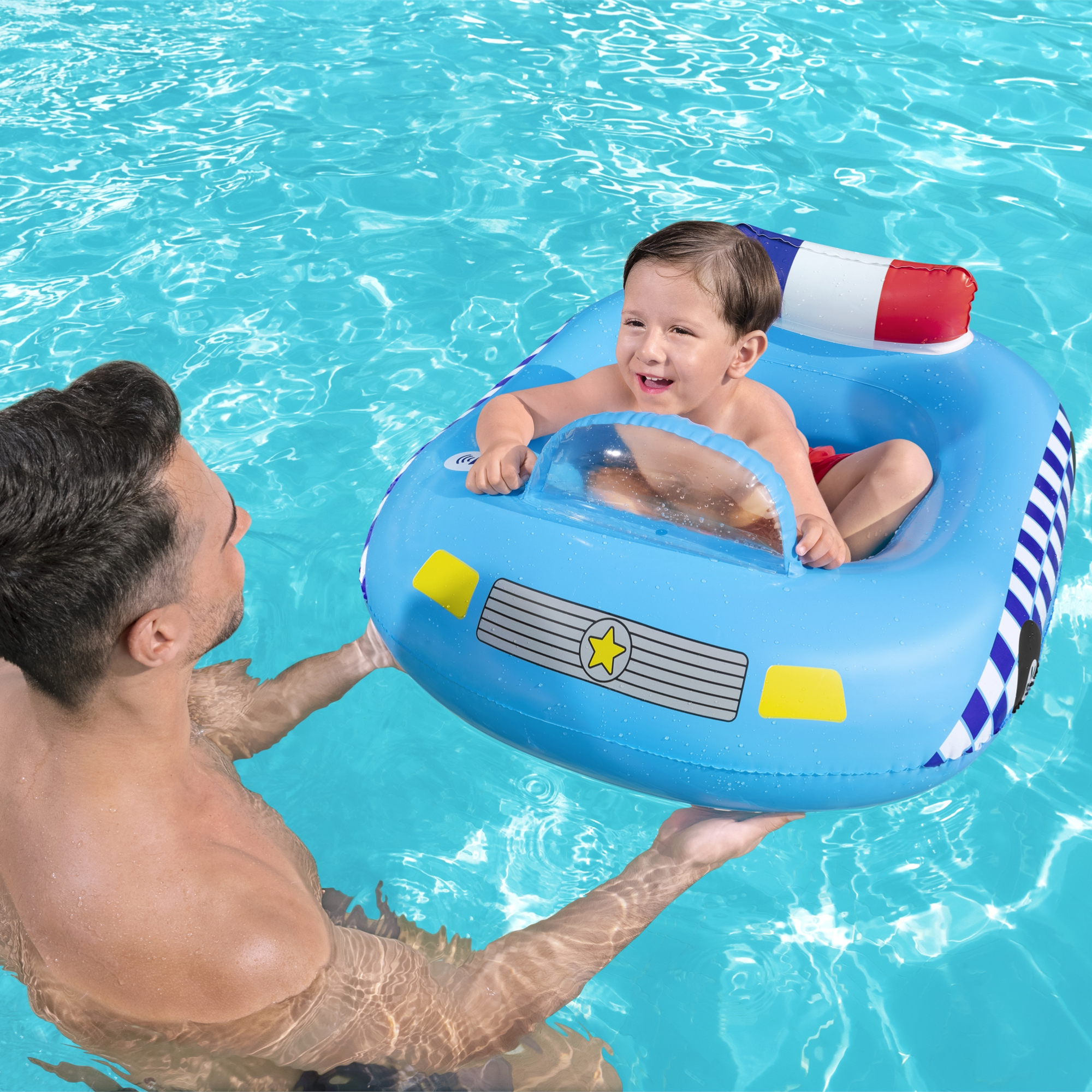 Bestway Funspeakers Kinder-Schlauchboot Polizeiboot