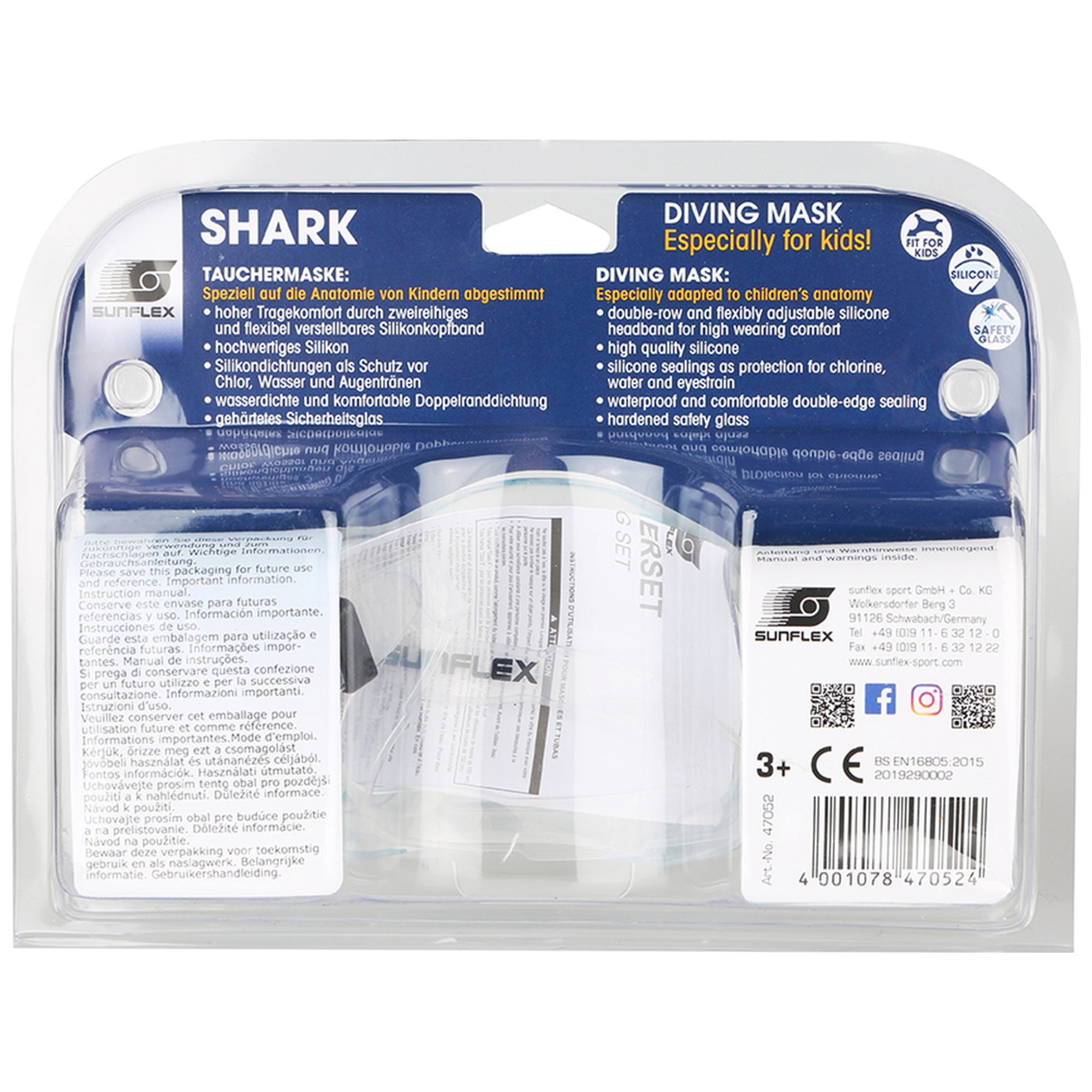 sunflex Tauchermaske Shark
