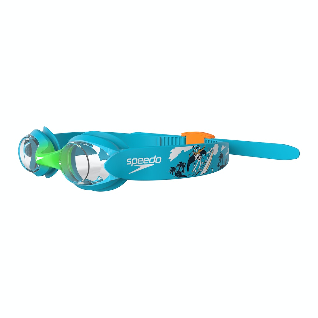 Speedo Infant Illusion Goggle Azure Blue/Fluo Green/Flue Orange/Clear