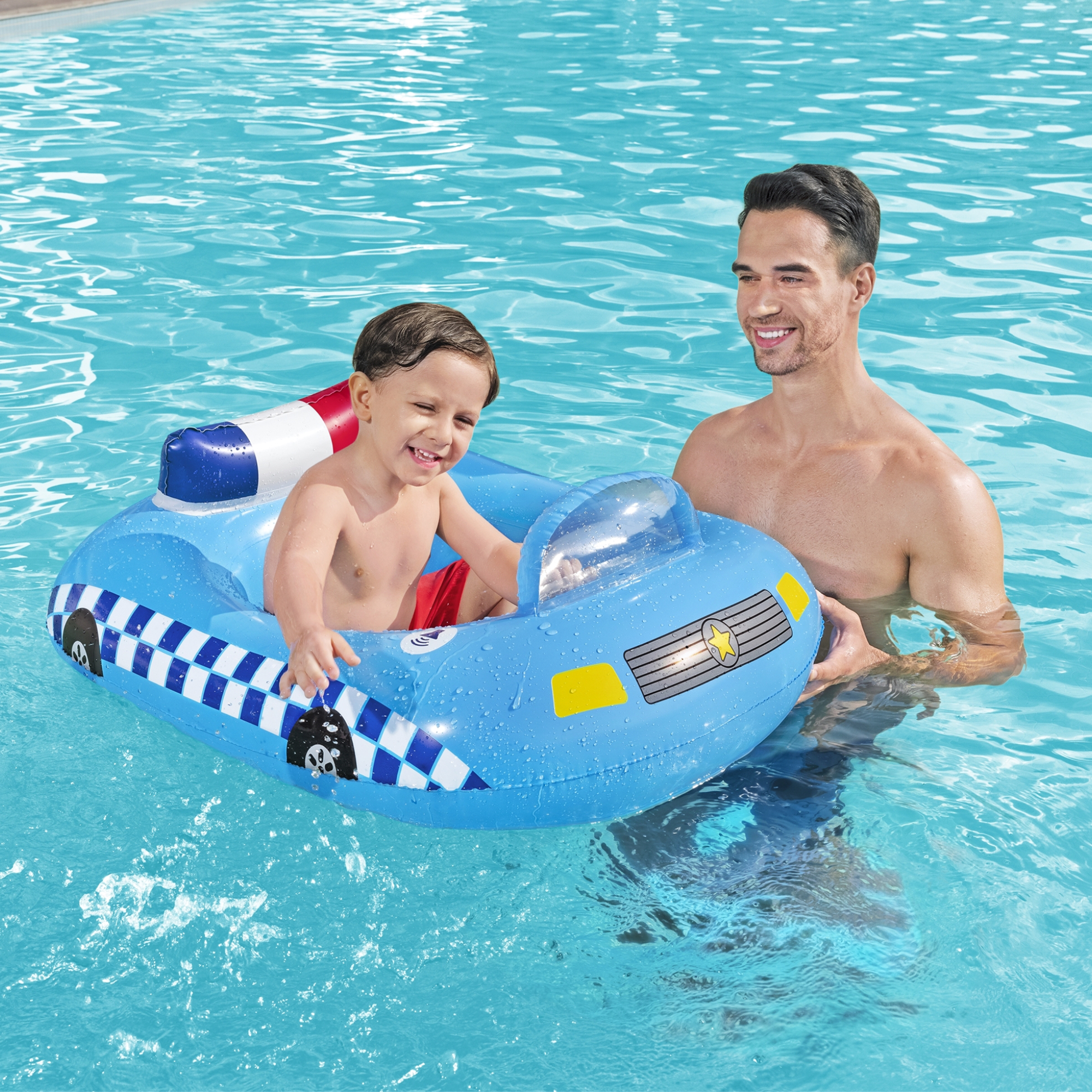 Bestway Funspeakers Kinder-Schlauchboot Polizeiboot